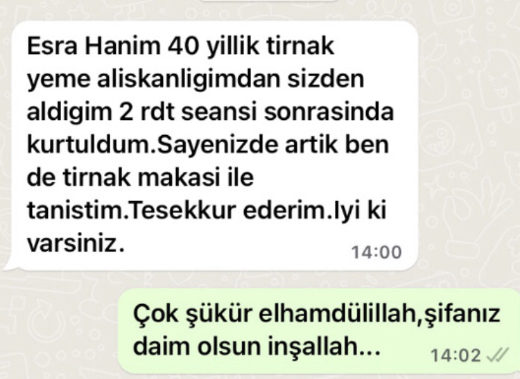 TIRNAK YEME SORUNU İLE İLGİLİ SONUCUMUZ