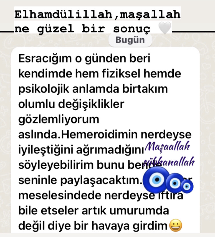 HEMOROİD İLE İLGİLİ SONUCUMUZ