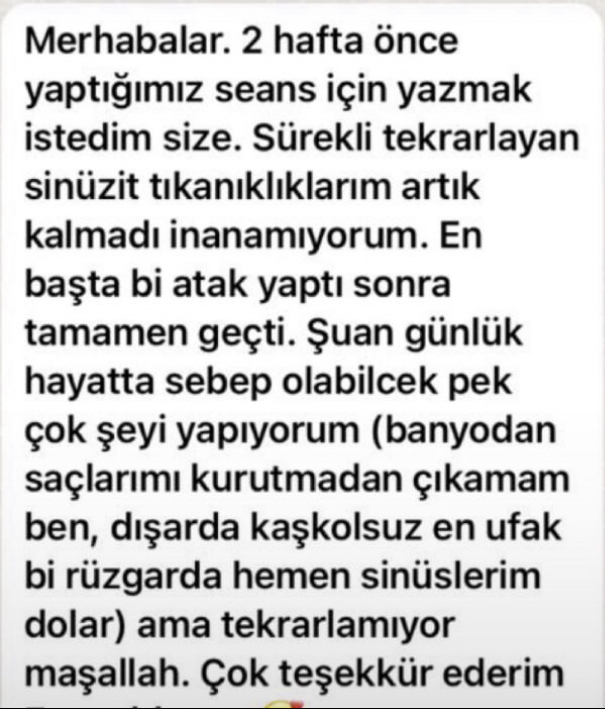 SİNÜZİT SONUCU 