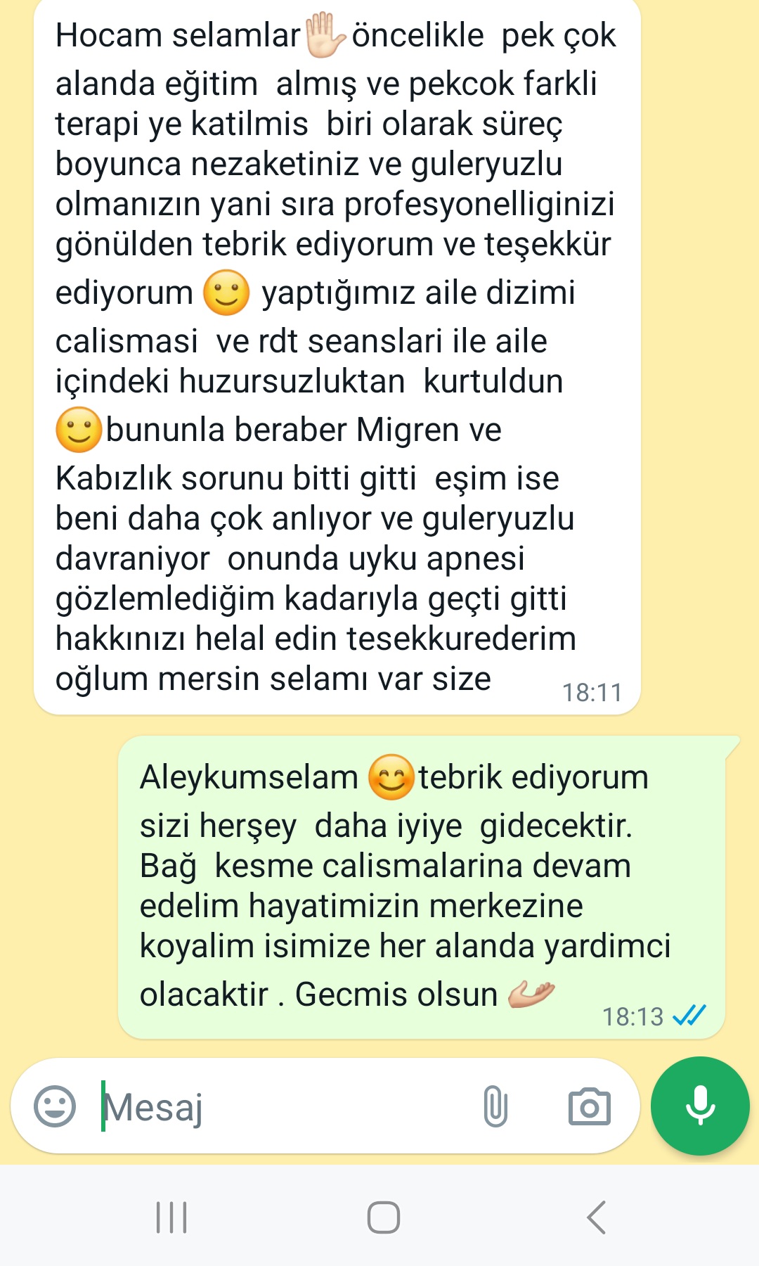 Migren ,kabızlık ,uyku apnesi ve aile içi  sorunlar R.D.T çalışmamız 